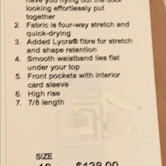 NWT Lululemon tan Trousers with comfort and style of pull on pants firm